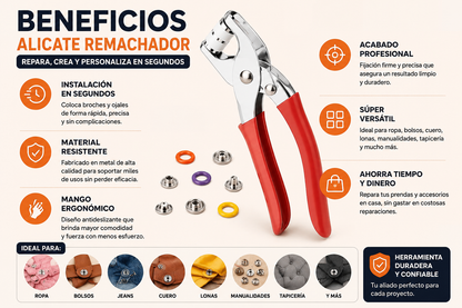 Alicate Remachador de Botones Profesional