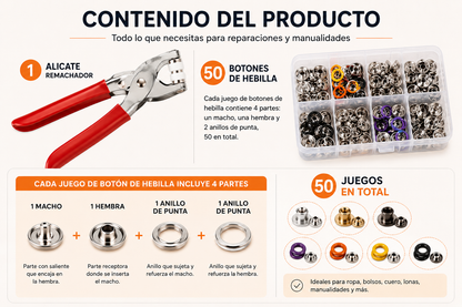 Alicate Remachador de Botones Profesional